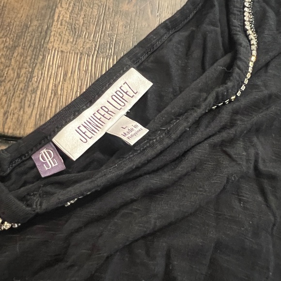 Jennifer Lopez Jeweled V Neck Blouse - Picture 3 of 7